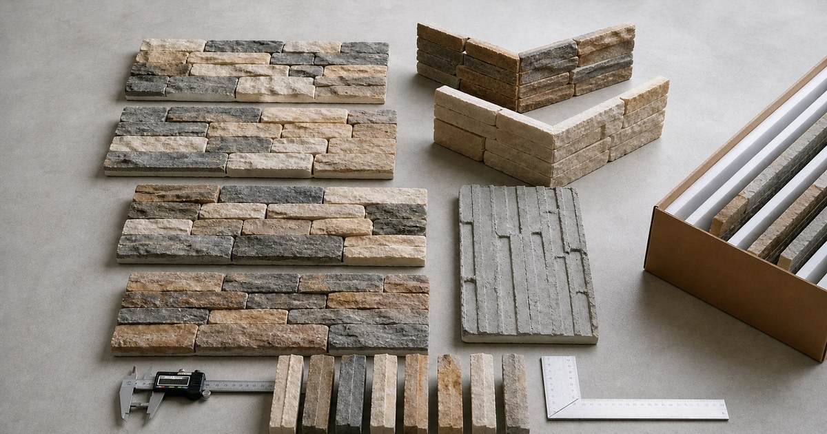 TILE IN CHINA social graphic with illustrative veneer flats, corners and reverse-texture samples for quality-control guidance